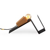 GLINT | magnetic desk lamp - #1 black base and black wire - Cork - Design : Galula Studio 2