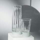 Carafe - Collection Moire - ivory  - Glass - Design : Atelier George 7