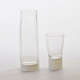 Carafe - Collection Moire - ivory  - Glass - Design : Atelier George 3