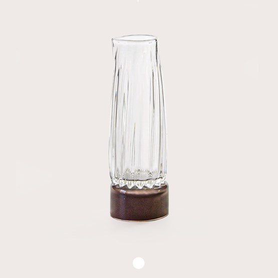 Carafe - Collection Moire - mocha - Glass - Design : Atelier George
