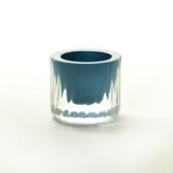 Egg cup - Collection Moire - turquoise - Glass - Design : Atelier George 5