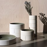 Ceramic Vase - Green  - White - Design : Murmull 2