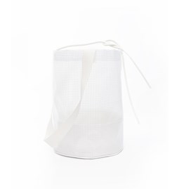 Cylindrical Carrier Bag - White
