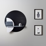 Etagère murale ALBA M ronde - noir/gris/blanc - Noir - Design : WOODENDOT 3