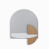 ALBA L Bedside table - grey/white/oak 5