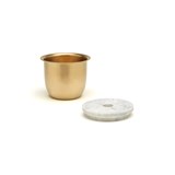 C3 Small Container in Brass with Marble Lid - Brass - Design : Grace Souky 3