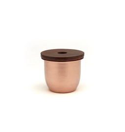 C3 Small Container in Copper with Wood Lid