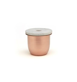 C3 Small Container in Copper with Marble Lid 