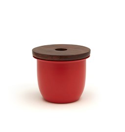 C3 Small Container Red with Wood Lid