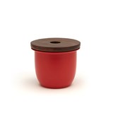C3 Small Container Red with Wood Lid - Red - Design : Grace Souky 2