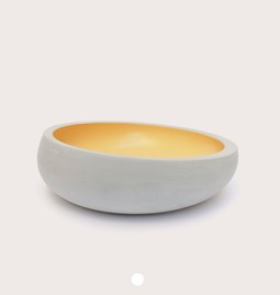 BRUT Trinket bowl  - Cream gold