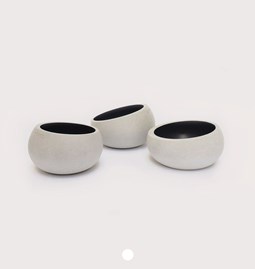 BRUT tealight holder - set of 3 - Tokyo grey