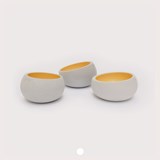BRUT tealight holder - set of 3 - gold - Concrete - Design : Gone's 5