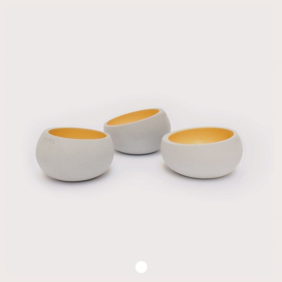 BRUT tealight holder - set of 3 - gold - Concrete - Design : Gone's