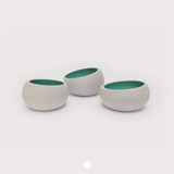 BRUT tealight holder - Set of 3 - Beryl green - Concrete - Design : Gone's 5
