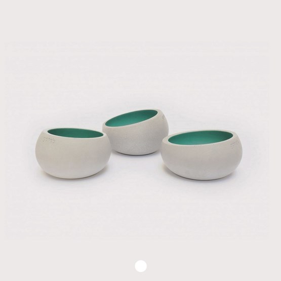 BRUT tealight holder - Set of 3 - Beryl green - Concrete - Design : Gone's