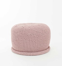 CAP Crocheted pouf - dusty pink