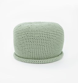CAP Crocheted pouf - mint