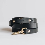 LASSO Dog leather leash - black - Black - Design : BAND&ROLL 2
