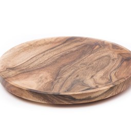 OSTE circle serving plate - walnut wood in warm tones