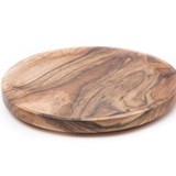 OSTE circle serving plate - walnut wood in warm tones - Dark Wood - Design : TU LAS 2