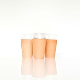 Set of 2 Tumblers - glass and leather  - Leather - Design : Gedigo Piece Of Finland 2