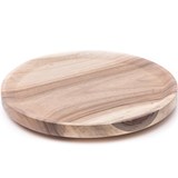 OSTE circle serving plate - walnut wood in cold tones - Light Wood - Design : TU LAS 3