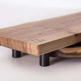 OSTE longy serving plate - walnut wood in warm tones - Dark Wood - Design : TU LAS 3