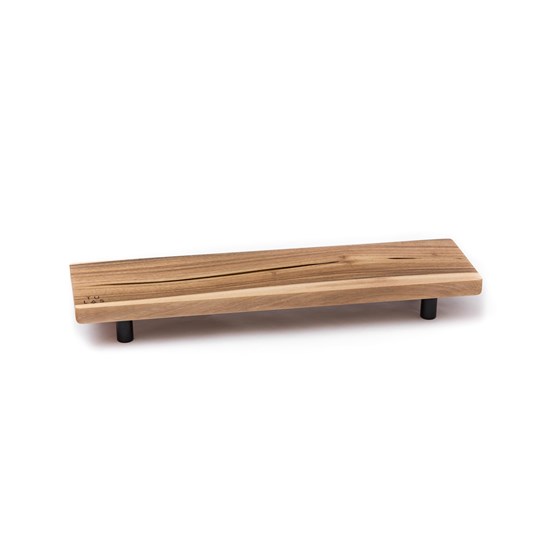 OSTE longy serving plate - walnut wood in warm tones - Design : TU LAS