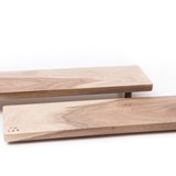 OSTE longy serving plate - walnut wood in cold tones - Dark Wood - Design : TU LAS 3