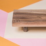 OSTE longy serving plate - walnut wood in cold tones - Dark Wood - Design : TU LAS 6