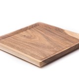 OSTE square serving plate - walnut wood in warm tones - Dark Wood - Design : TU LAS 6