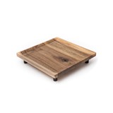OSTE square serving plate - walnut wood in warm tones - Dark Wood - Design : TU LAS 8