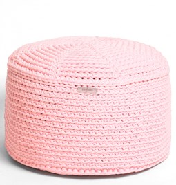 Pouf crocheté FA -pink