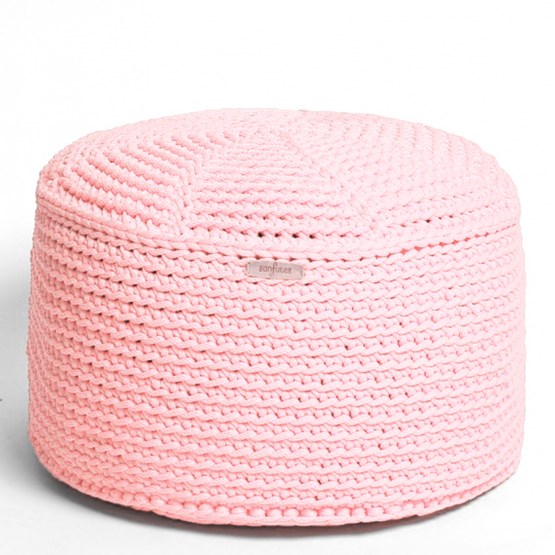 Pouf crocheté FA -pink - Rose - Design : SanFates