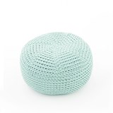 DO Crocheted pouf - mint - Green - Design : SanFates 3