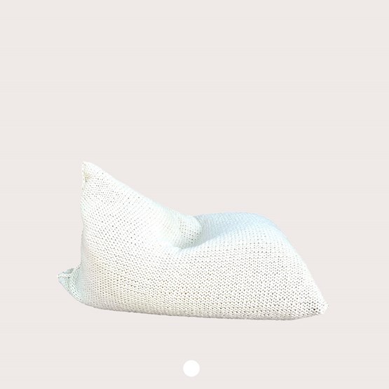 PEAR Knitted woolen bag - white - Design : SanFates