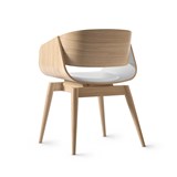 4th ARMCHAIR SOFT - white - Light Wood - Design : Almost 5