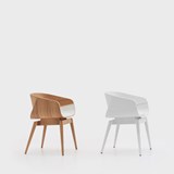 4th ARMCHAIR SOFT - white - Light Wood - Design : Almost 6