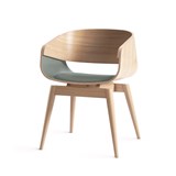 4th ARMCHAIR SOFT - grey - Light Wood - Design : Almost 2