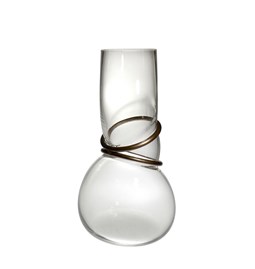 DOUBLE RING vase - clear
