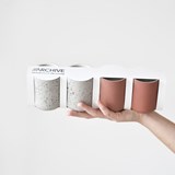 Set of 4 coffee cups | terracotta & speckled  - Red - Design : Archive Studio 3