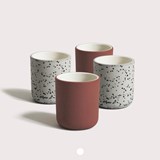 Set of 4 coffee cups | terracotta & speckled  - Red - Design : Archive Studio 5