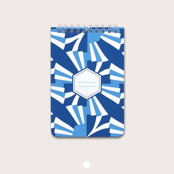 Carnet A5 spirale - bleu - Bleu - Design : Coco Brun x Beauregard Studio