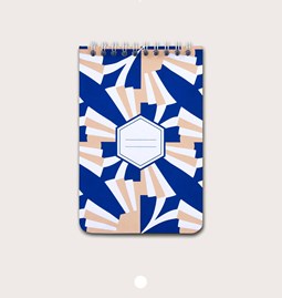 A5 spirale notebook - nude & blue