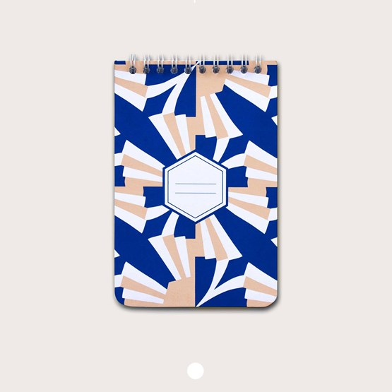 A5 spirale notebook - nude & blue - Blue - Design : Coco Brun x Beauregard Studio
