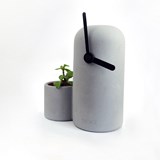 Silo Clock - Black hands  - Concrete - Design : Gone's 2
