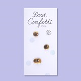 Broche en porcelaine Lost Confetti - doré 4