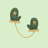 Mittens pin - green - Green - Design : Stook Jewelry 2