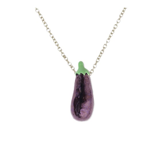 Eggplant necklace  - Green - Design : Stook Jewelry